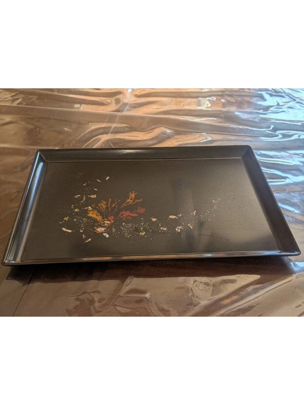 Vintage Couroc of Monterey Tray Abalone Inlay Mother of Pearl Coral MCM  - Calif
